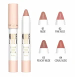 رژ لب مدادی براق کرمی گلدن رز رنگ 04-Coral Nude