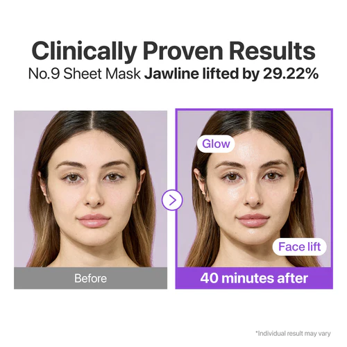ماسک ورقه ای لیفت و درخشان کننده پوست نامبوزین Numbuzin مدل NAD+ + 50 Peptides بسته 4 تایی