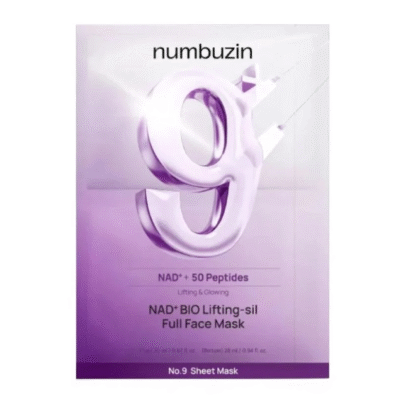 ماسک ورقه ای لیفت و درخشان کننده پوست نامبوزین Numbuzin مدل NAD+ + 50 Peptides بسته 4 تایی