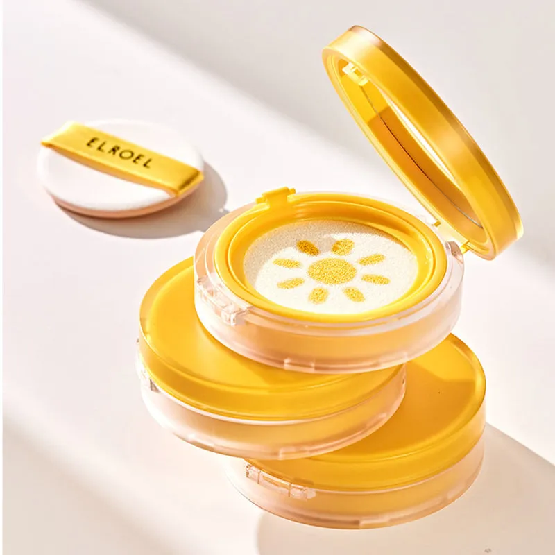 elroel-pang-pang-yellow-sun-cushion-plus-krem-masokala.com کوشن ضد آفتاب الروئل مدل Pang Pang Yellow Sun