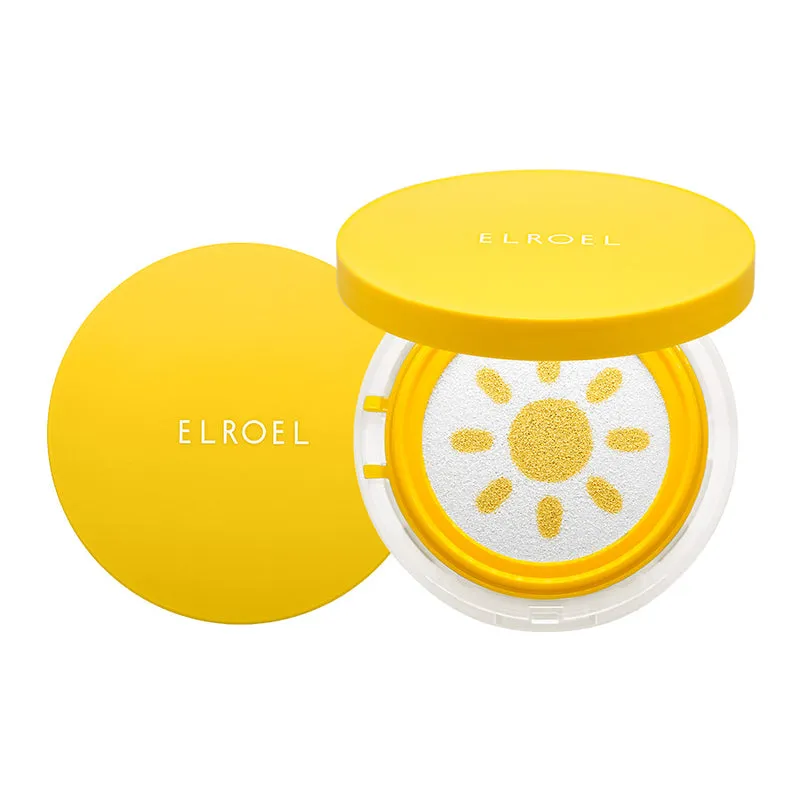 elroel-pang-pang-yellow-sun-cushion-plus-crem-masokala.com کوشن ضد آفتاب الروئل مدل Pang Pang Yellow Sun