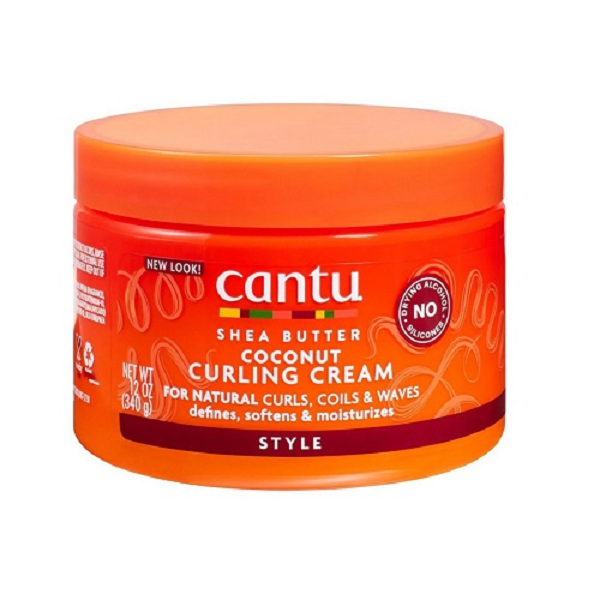 cantu-curling-cream-340g-masokala کرم مو بعد حمام شی باتر و نارگیل کنتو Cantu مدل Curling Cream وزن 340 گرم