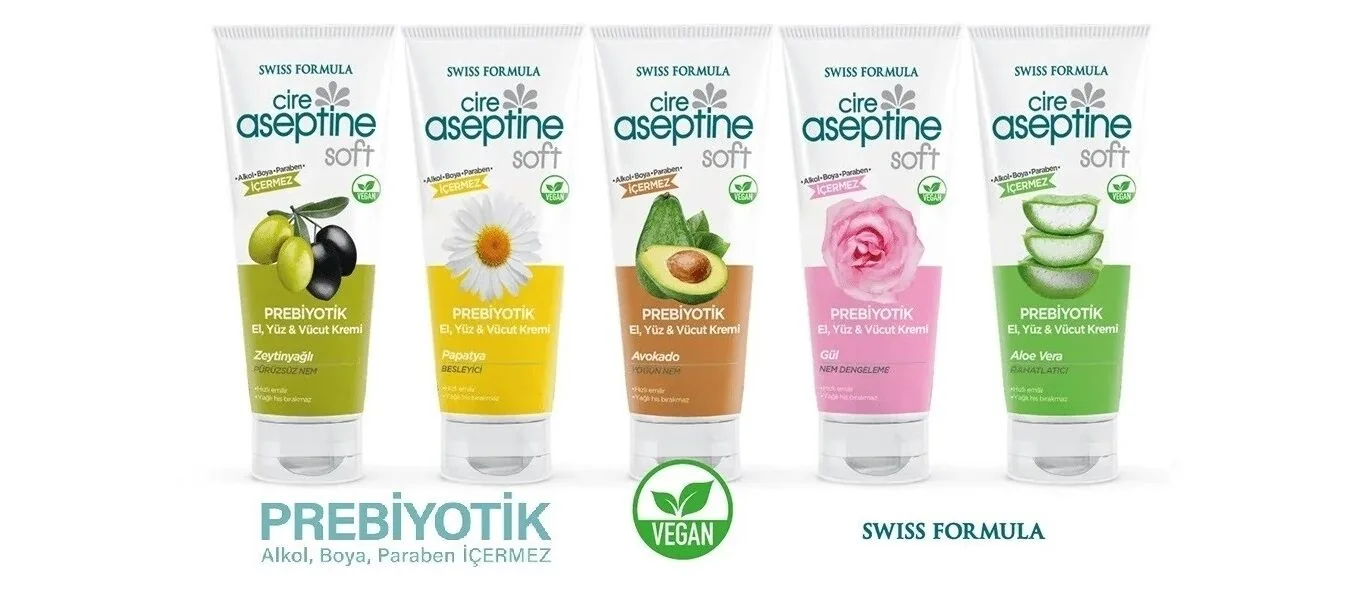 کرم مرطوب کننده تیوپی دست, صورت و بدن پروبیوتیک آسپتین Aseptine حاوی عصاره آلوئه ورا حجم 200 میل