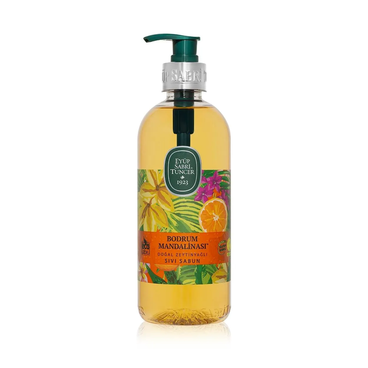 eyup-sabri-tuncer-bodrum-tangerine-natural-olive-oil-liquid-soap-masokala.com صابون مایع ایوب صبری رایحه نارنگی