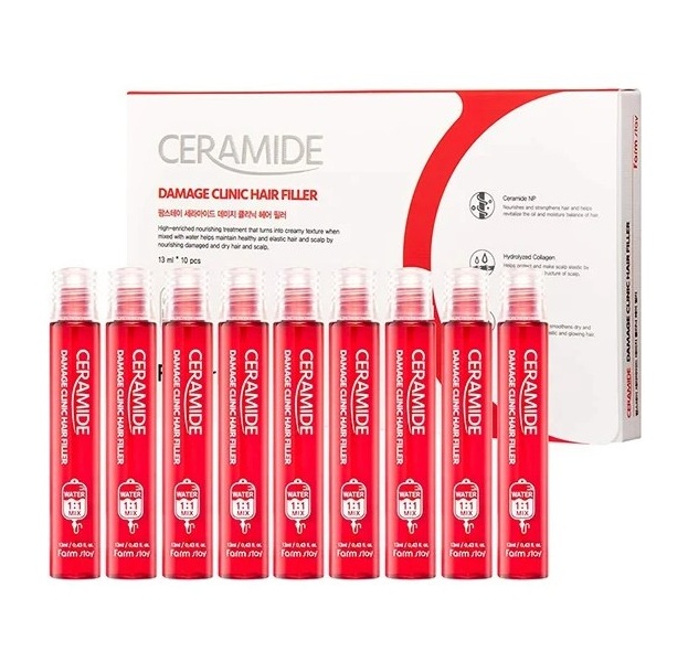farm-stay-ceramide-damage-clinic-hair-filler-10pcs- سرم مو سرامید فارم استی