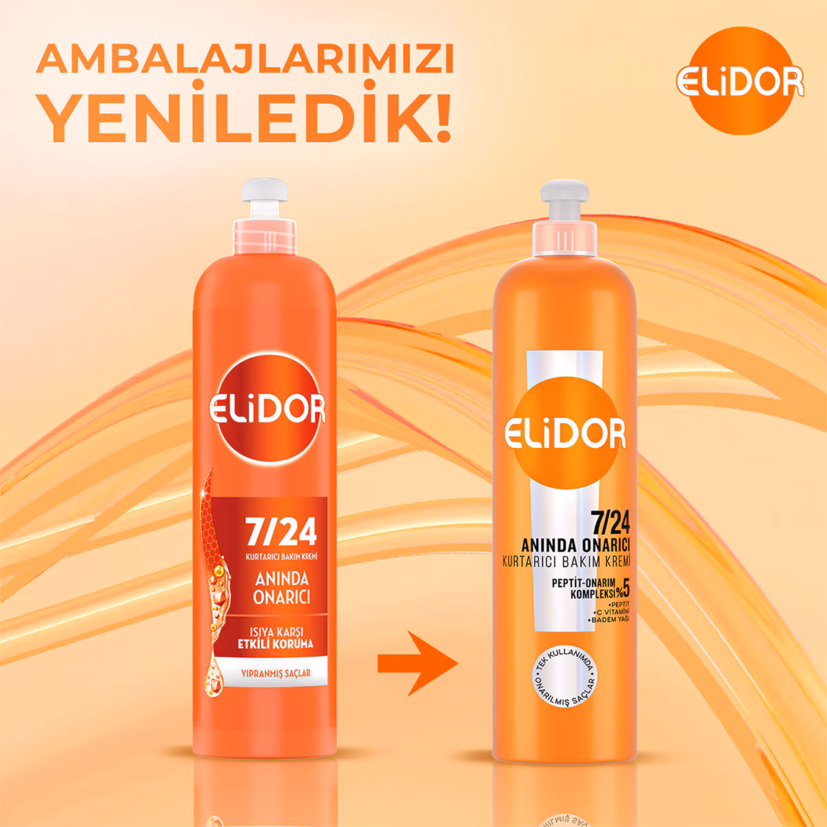 کرم مو الیدور Elidor تقویت و ترمیم کننده موهای آسیب دیده حجم 240 میل