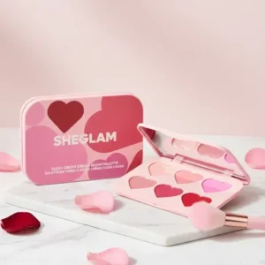 پالت رژگونه کرمی قلبی 6 رنگ شیگلم رنگ Blushing Bouquet