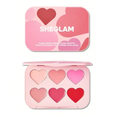 پالت رژگونه کرمی قلبی 6 رنگ شیگلم رنگBlushing Bouquet