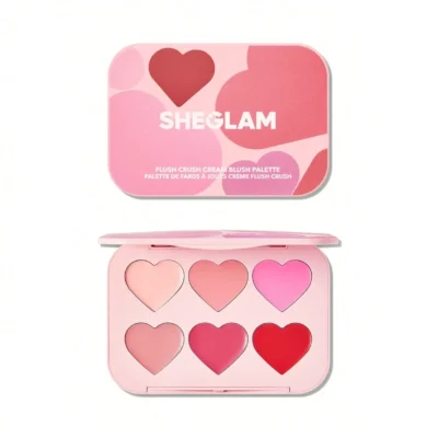 پالت رژگونه کرمی قلبی 6 رنگ شیگلم رنگBlushing Bouquet