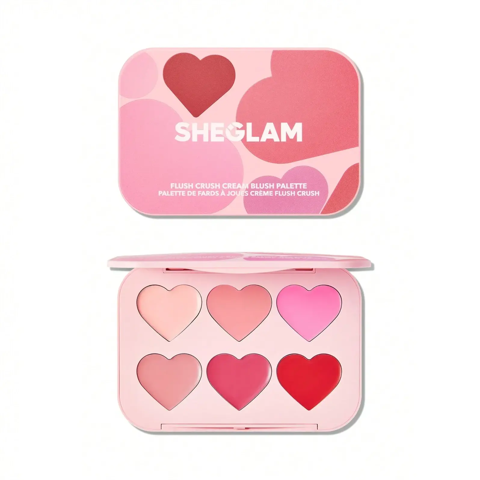 sheglam-crush-cream-blush-blushing-bouquet-palette-masokala.com_ پالت رژگونه کرمی قلبی 6 رنگ شیگلم رنگBlushing Bouquet