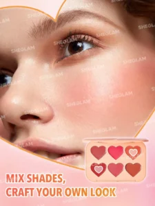 پالت رژگونه کرمی قلبی 6 رنگ شیگلم رنگ Cottage Core Garden