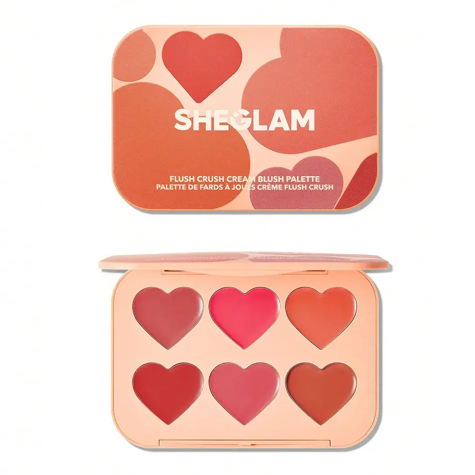 پالت رژگونه کرمی قلبی 6 رنگ شیگلم رنگ Cottage Core Garden