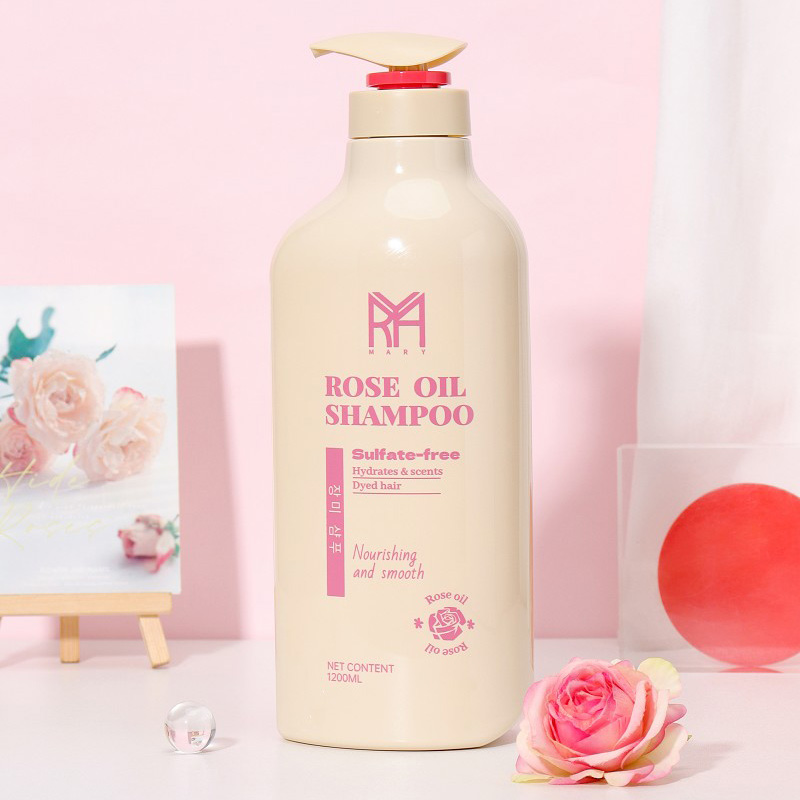 شامپو موهای رنگ شده بدون سولفات ماری Mary حاوی روغن گل رز حجم 1200 میل 