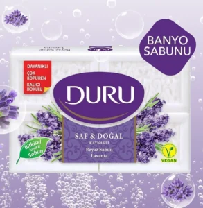 صابون بدن دورو Duru کتابی عصاره گل لوندر 4 عددی