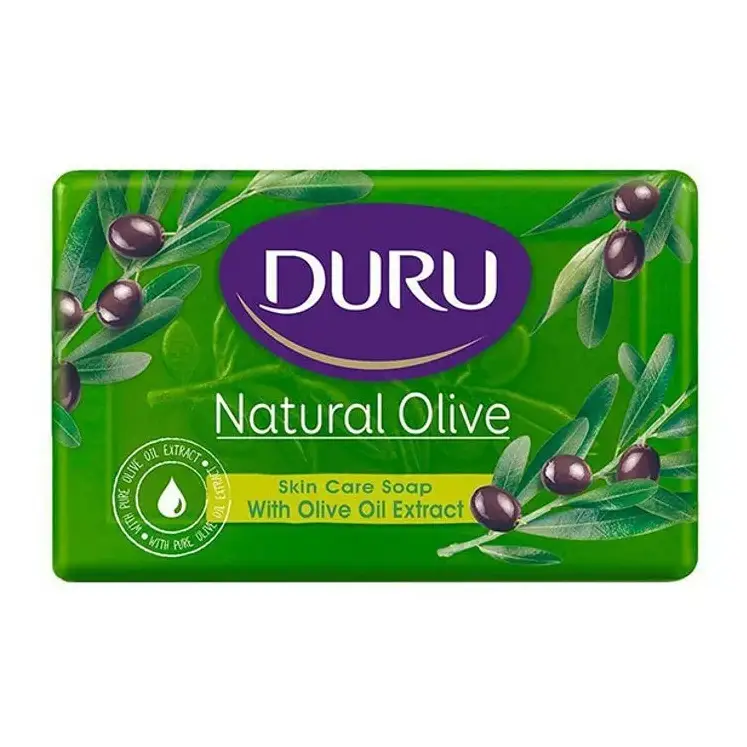 Duru Olive Oil Extract Soap 350 gr (3) صابون گلیسیرین دورو Duru حاوی عصاره روغن زیتون بسته 5 عددی 350 گرم - Image 1
