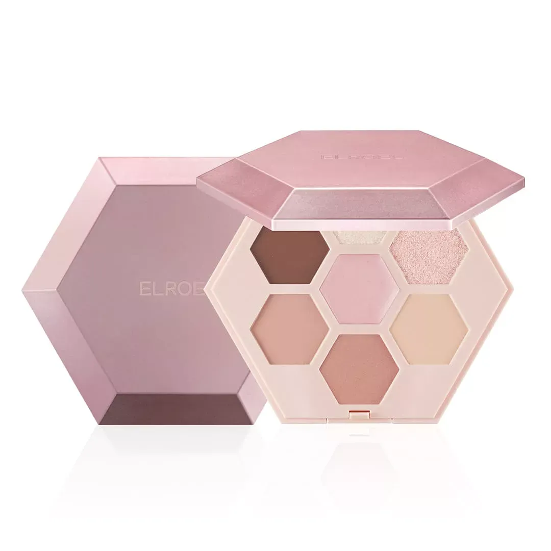 elroel-barely-mood-shadow-palette-02-pale-rose-masokala.com پالت سایه 7 رنگ الروئل رنگ Pale Rose
