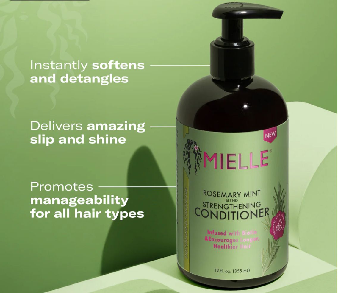 کرم موی بعد حمام ترمیم کننده و تقویت کننده میله Mielle حاوی رزماری و نعناع حجم 355 میل