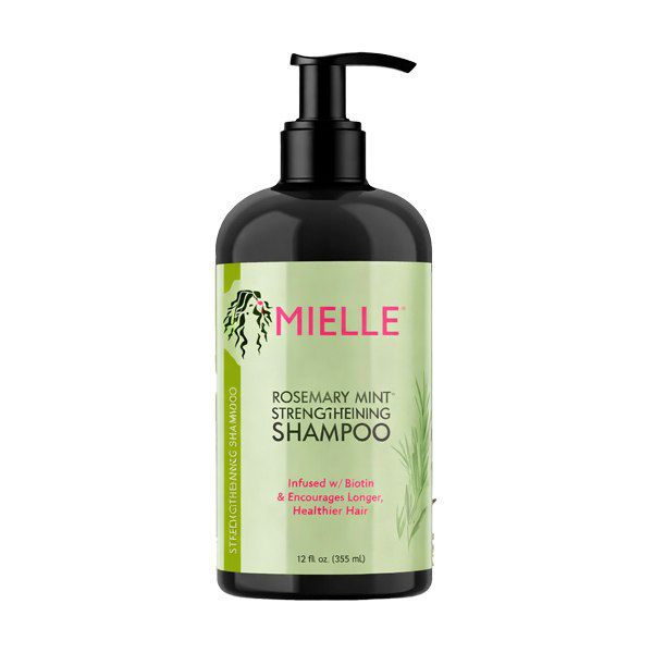 mielle-anti-hair-fall-strengthening-shampoo-masokala شامپو ضد ریزش و تقویت کننده میله Mielle حاوی رزماری و نعناع حجم 355 میل