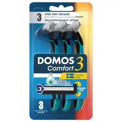 خودتراش مردانه دوموس Domos مدل 3 لبه بسته 3 عددی