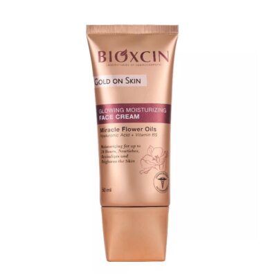 كرم مرطوب كننده و شفاف كننده معجزه بيوكسين ‌‌‌Bioxcin مدل Gold On Skin حجم 50 ميل
