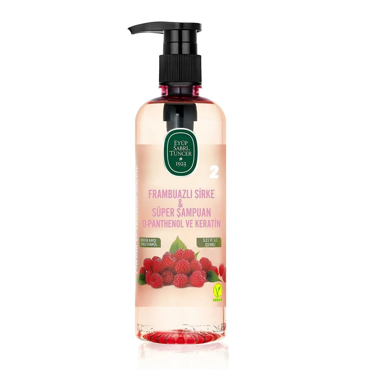 شامپو ضد شوره ایوب صبری Eyup Sabri حاوی سرکه تمشک حجم 500 میل