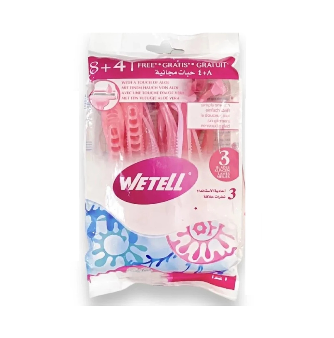wetell-3razor-women-12pcs خودتراش زنانه ویتل