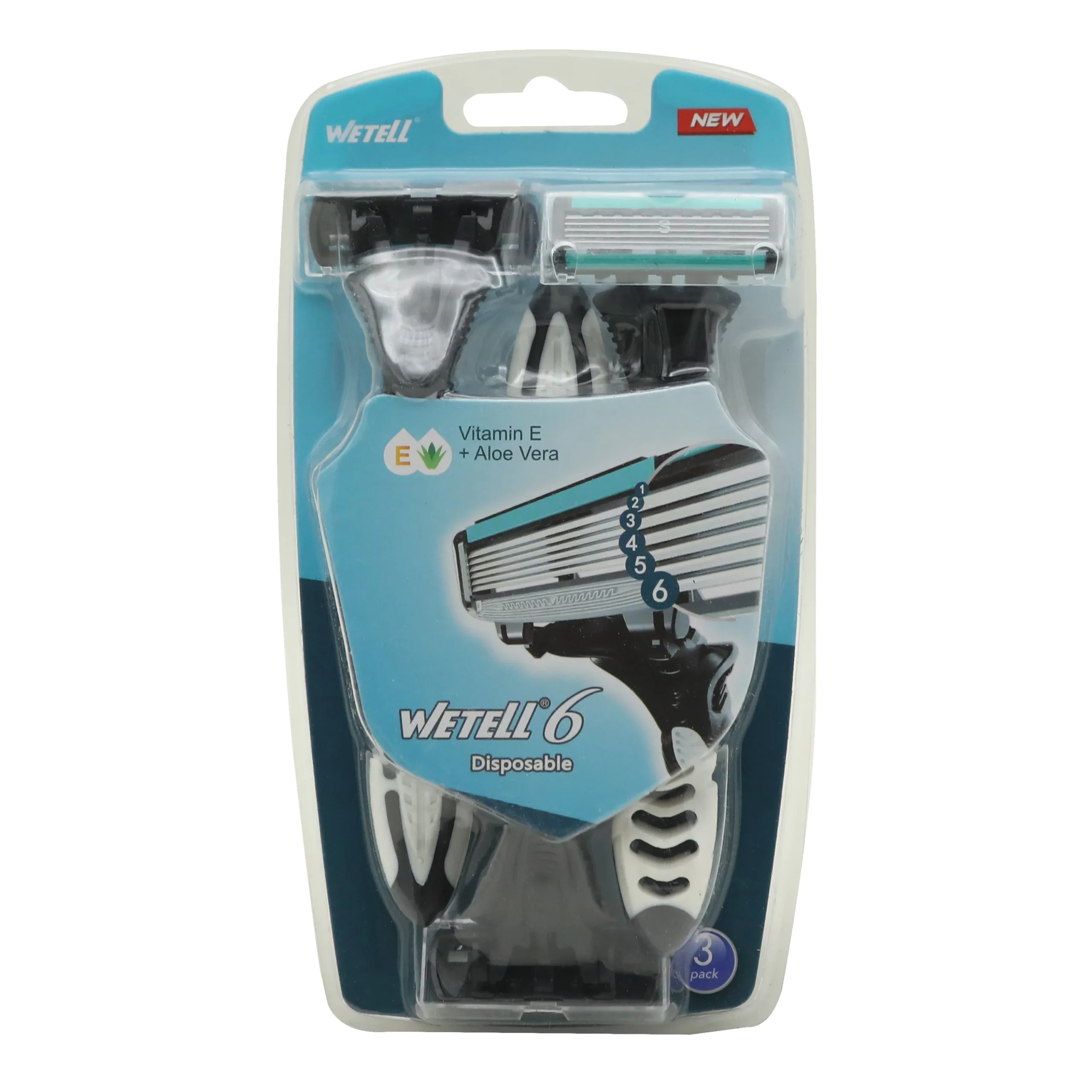 wetell-6-razor-3pcs ژیلت 6 لبه ویتل