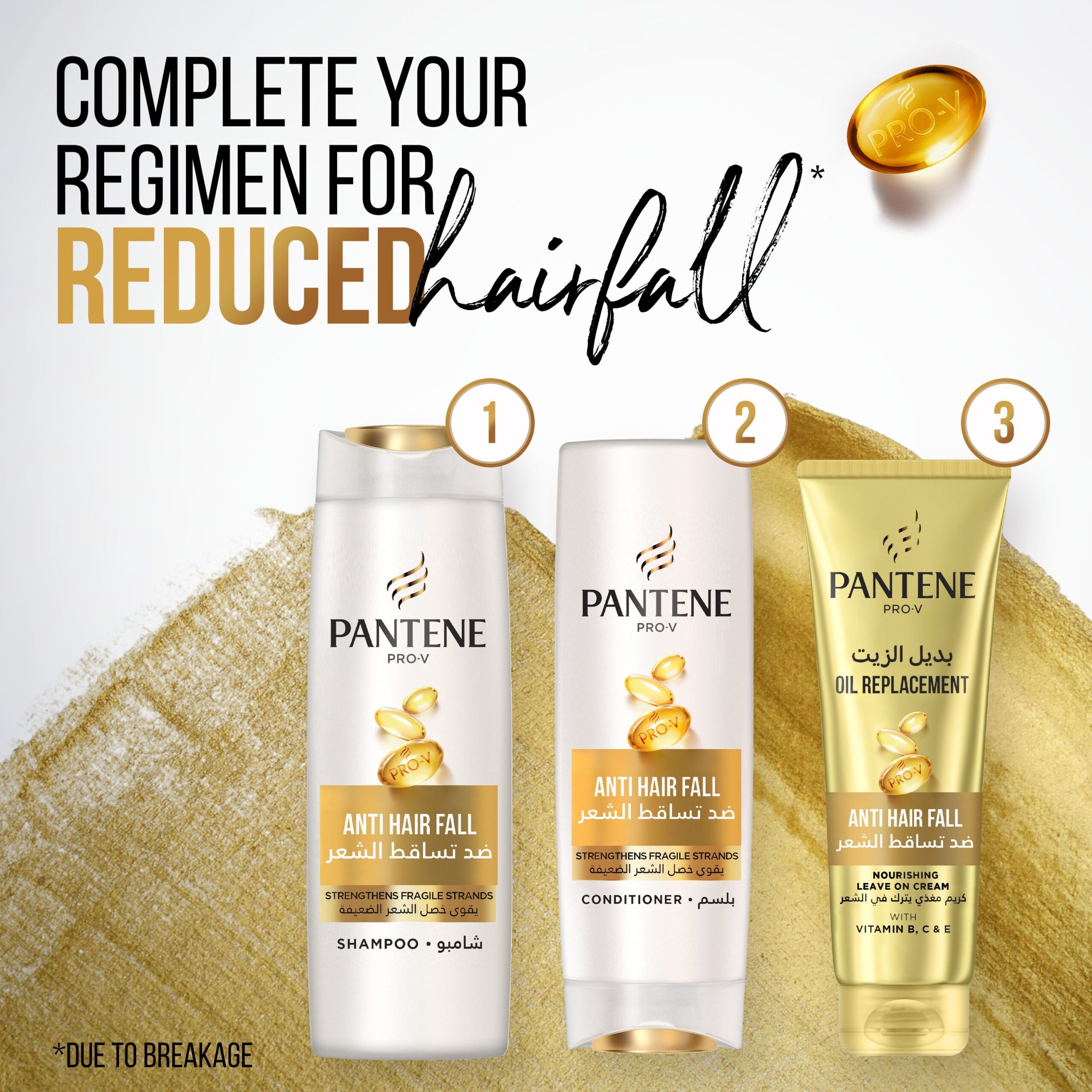 شامپو پنتن Pantene مدل Anti Hair Fall ضد ريزش مو حجم 1000 میل