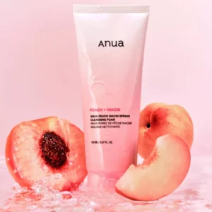 فوم شستشو هلو و نیاسینامید انوا