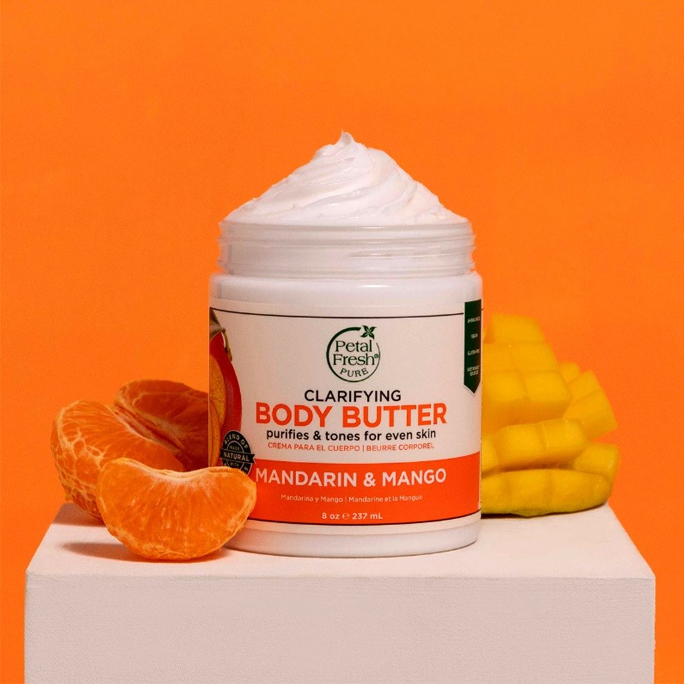 كره بدن پتال فرش Petal Fresh مدل Clarifying حاوی انبه و نارنگی حجم 237 میل