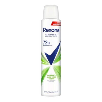 اسپری دئودورانت رکسونا Rexona زنانه مدل Bamboo and Aloe Vera اصل آرژانتین حجم 200 میل