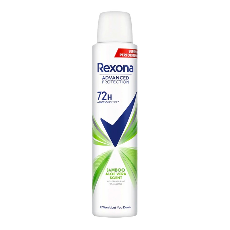 REXONA-BAMBO-ALOE-VERA-ANTI-PERSPIRANT-72H-200ML اسپری دئودورانت رکسونا Rexona زنانه مدل Bamboo and Aloe Vera اصل آرژانتین حجم 200 میل - Image 1