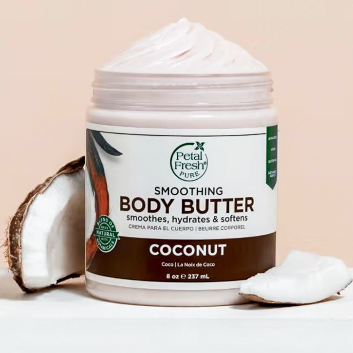 كره بدن پتال فرش Petal Fresh مدل Smoothing حاوی نارگیل حجم 237 میل