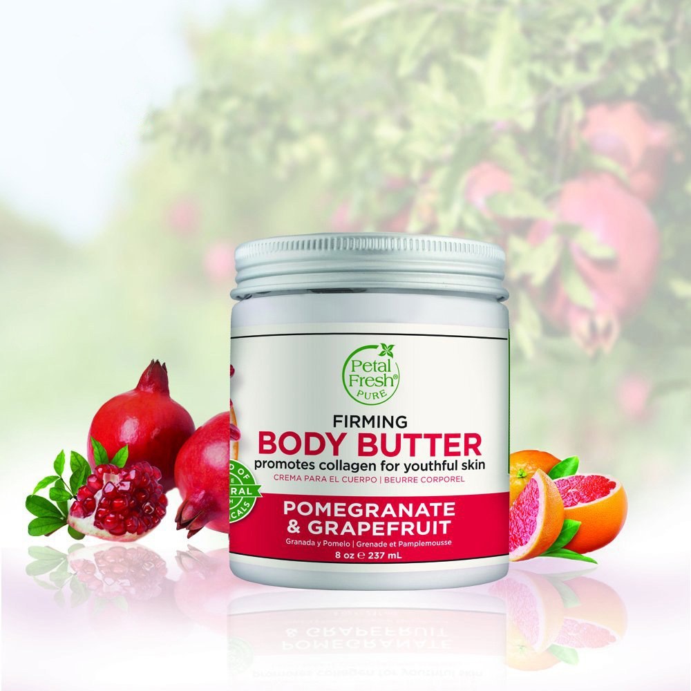 كره بدن پتال فرش Petal Fresh سفت کننده پوست مدل Firming حاوی انار و گریپ فروت حجم 237 میل