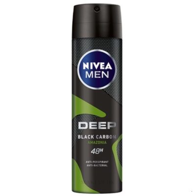اسپری ضد تعریق نیوا Nivea مردانه مدل Deep Black Carbon amazonia حجم 150 میل