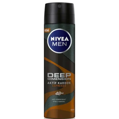 اسپری ضد تعریق نیوا Nivea مردانه مدل Deep Black Carbon Espresso حجم 150 میل