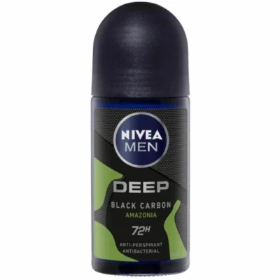 مام رولی نیوا Nivea مردانه مدل Deep Black Carbon Amazonia حجم 50 میل