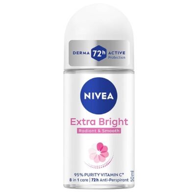 مام رولی نیوا Nivea زنانه روشن کنننده زیر بغل مدل Extra Bright Radian and Smooth حجم 50 میل