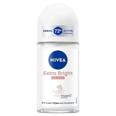 مام رولی نیوا Nivea زنانه روشن کنننده زیر بغل مدل Extra Bright Silk Touch حجم 50 میل