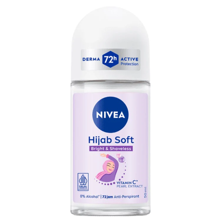nivea-women-roll-on-hijab-soft مام رولی نیوا Nivea زنانه (مخصوص بانوان با حجاب) مدل Hijab Soft حجم 50 میل - Image 1