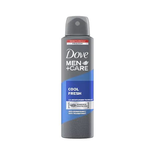 Dove-Cool-Fresh-MenCare-Antiperspirant-Deodorant-150ml اسپری داو مردانه رایحه cool fresh حجم 150 میل