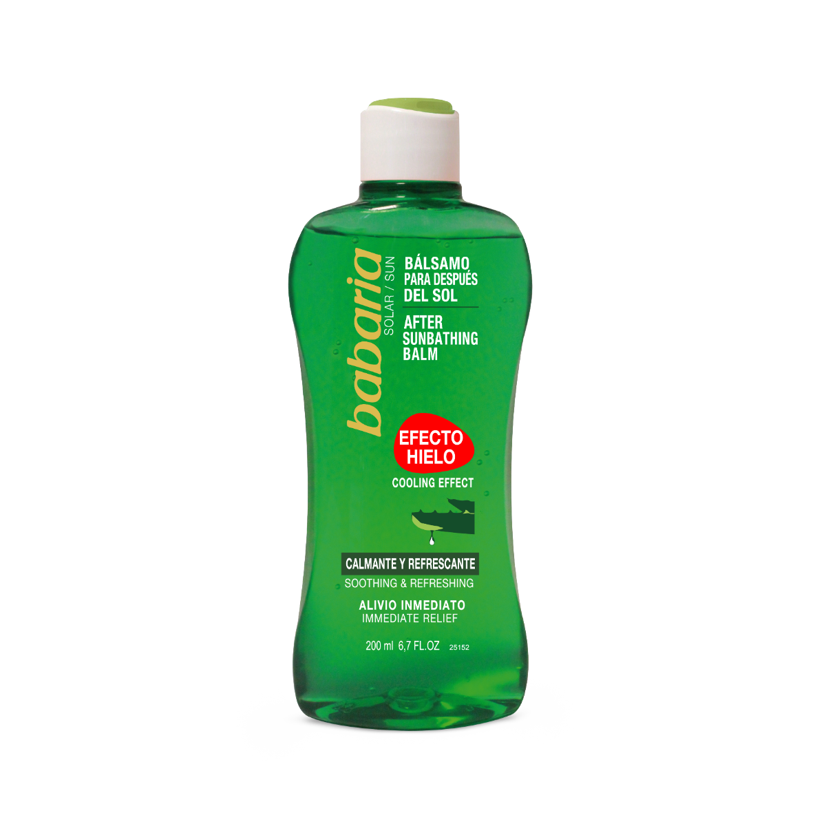 babaria-after-sun-aloe-vera-gel-200ml-masokala.com ژل بعد حمام آفتاب باباریا Babaria حاوى آلوئه ورا حجم 200 ميل