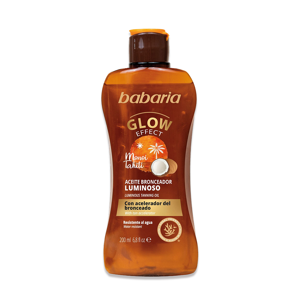babaria-glitter-bronzing-oil-200ml-masokala.com روغن برنز باباريا Babaria اكليلى مجلسى حجم 200 ميل - Image 1