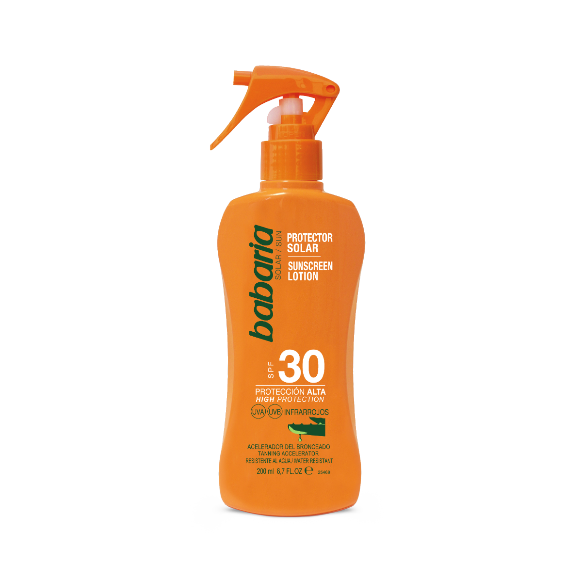 babaria-sunscreen-spray-200ml-masokala.com اسپری ضد آفتاب باباریا Babaria حجم 200 میل - Image 1
