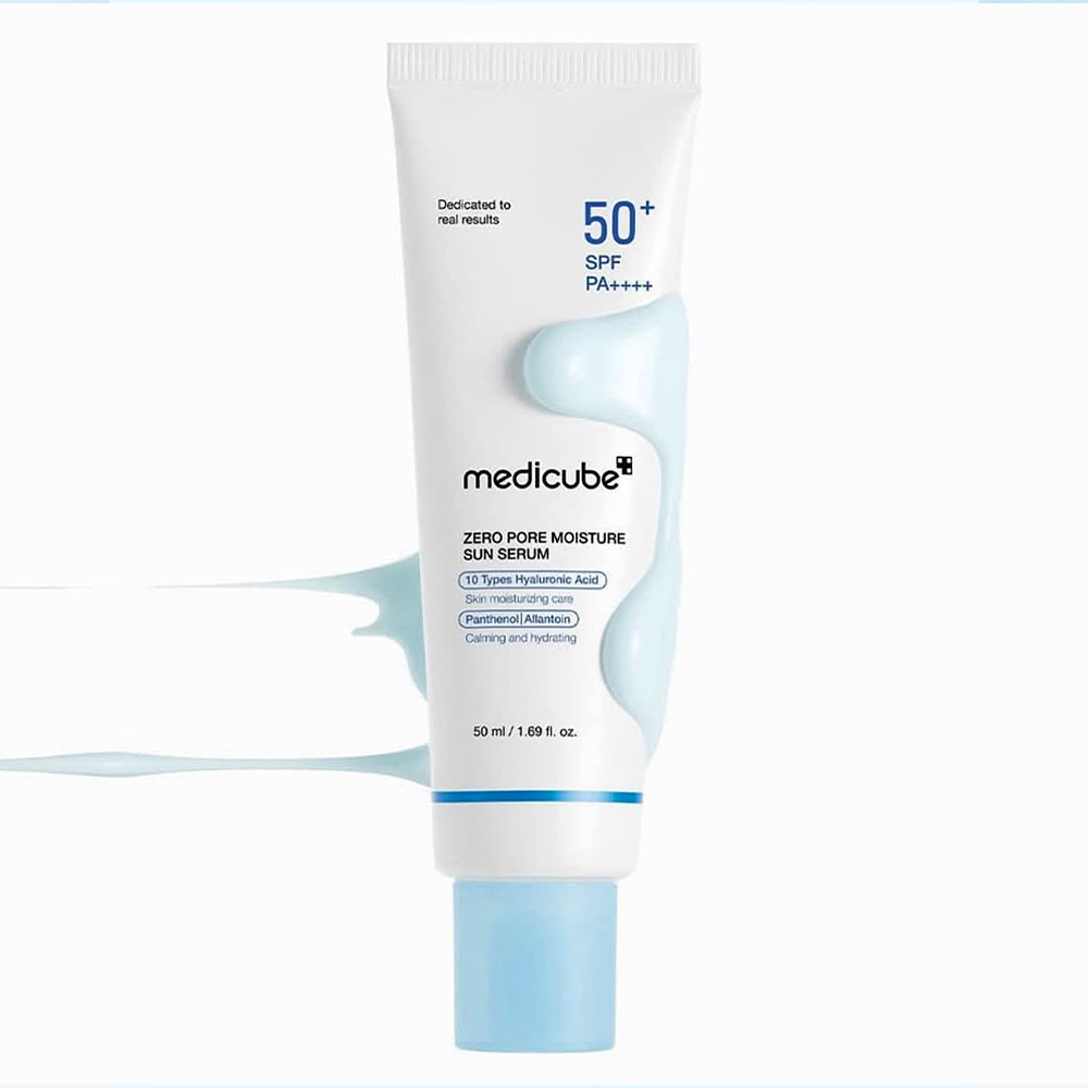 سرم-ضد-آفتاب-کنترل-منافذ-مدی-کیوب-Medicube-Zero-Pore-Moisture-Sun-Serum ضد آفتاب آبرسان و کنترل منافذ مدی کیوب