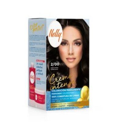 کیت رنگ مو بدون آمونیاک نلی Nelly مدل Creme Intense رنگ Intense Black شماره 2/00