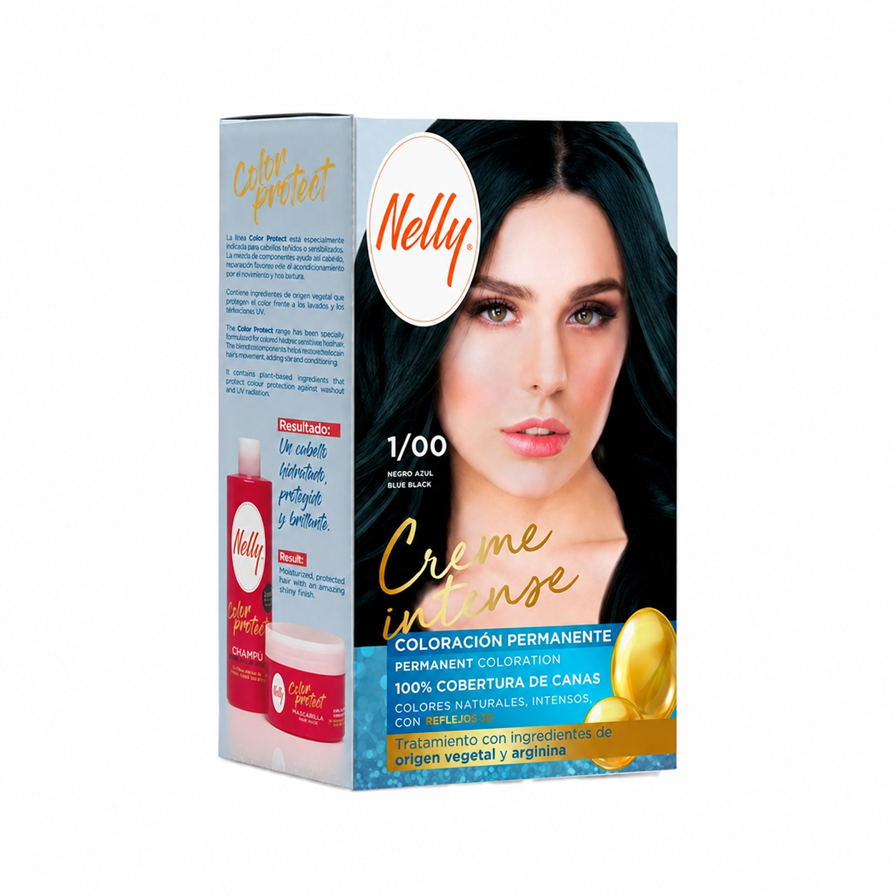 nelly-creme-intense-hair-color-1-00-natural-black-anti-hair-loss-masokala.com کیت رنگ مو نلی Nelly مدل Creme Intense ضد ریزش مو شماره 1/00