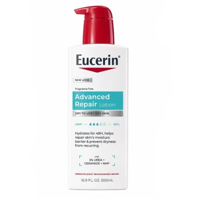 لوسیون ترمیم کننده اوسرین Eucerin پوست های خیلی خشک مدل Advanced Repair حجم 500 میل