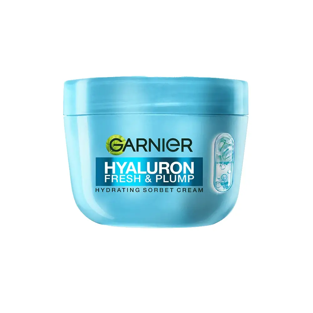 Garnier Hyaluron Fresh & Plump Hydrating Cream (1) کرم آبرسان هیالورون گارنیر Garnier مدل Fresh & Plump حجم 85 میل