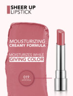 رژ لب جامد شیر آپ فلورمار Flormar Sheer Up شماره 019 رنگ Mystic Rose - Image 3